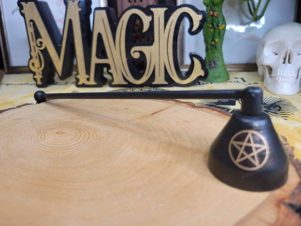Handmade Iron Mini Snuffer ,Triple Moon Snuffer, Pentacle Sn