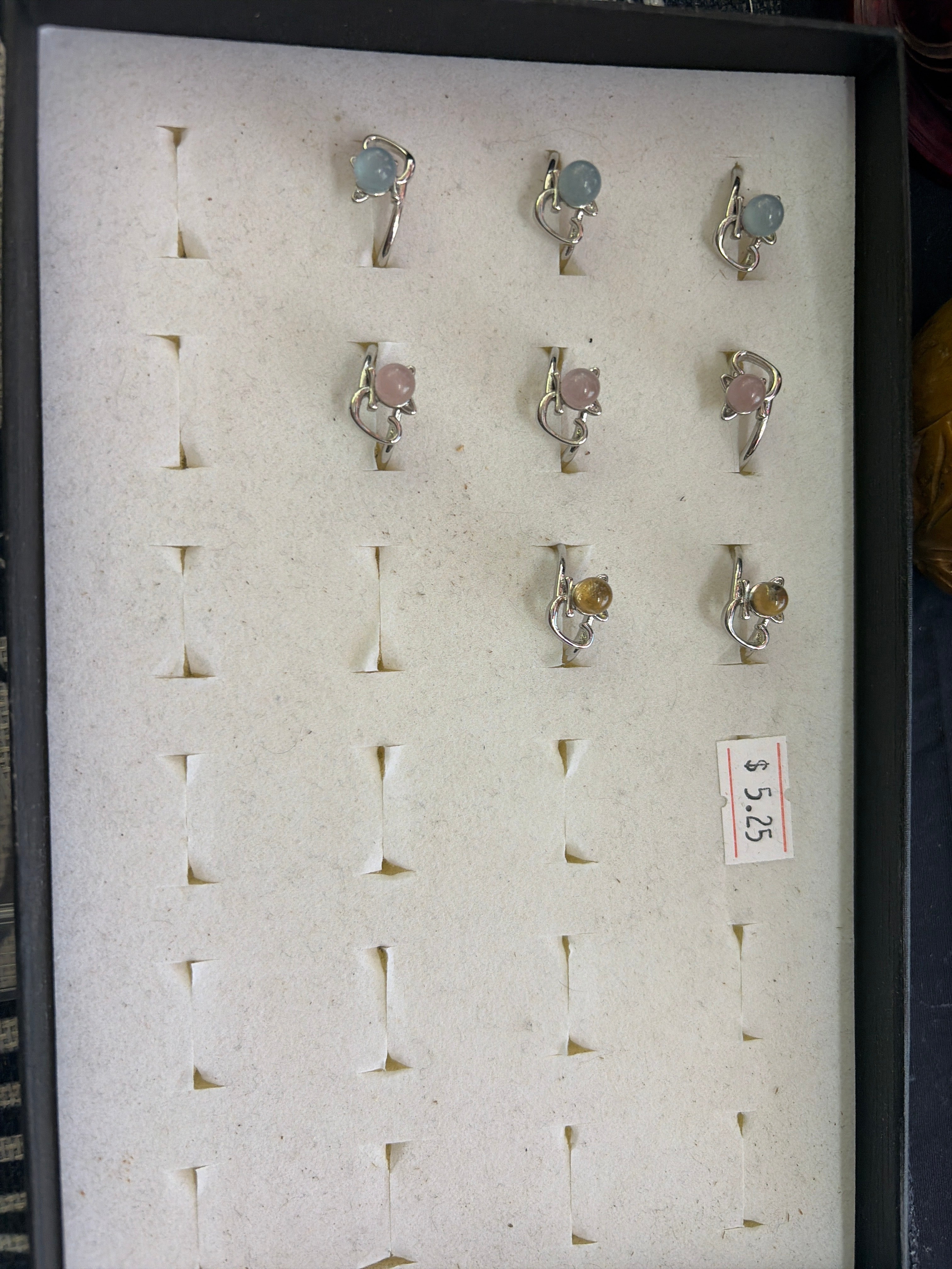 Cat Crystal Rings