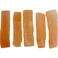 Rough Stone 3-4-Inch Rectangle Orange Selenite (Pack of 5)
