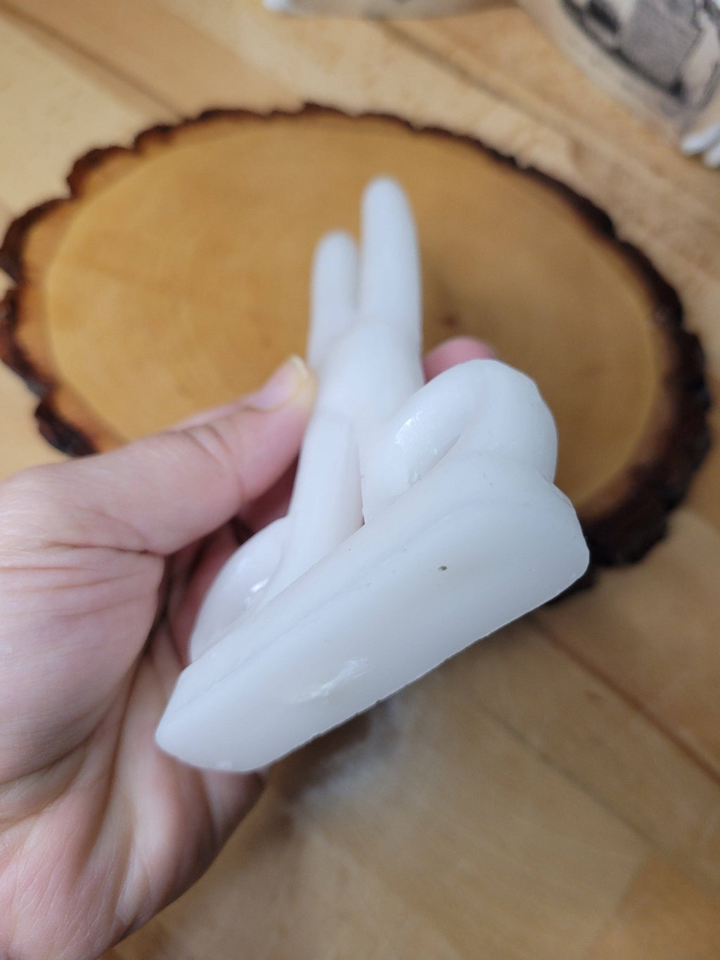 White Scissors shape candle- Cord cutting