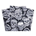 Black And White With Skull Full Size Bandana 4158