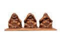 Trio Of Teachings Laughing Buddha Resin Statue