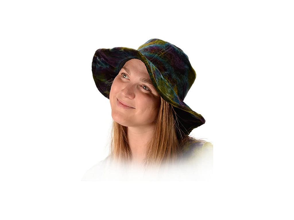 Tye Dye Velvet Floppy Hat