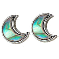 ABALONE SHELL CRESCENT MOON STUDS Earrings