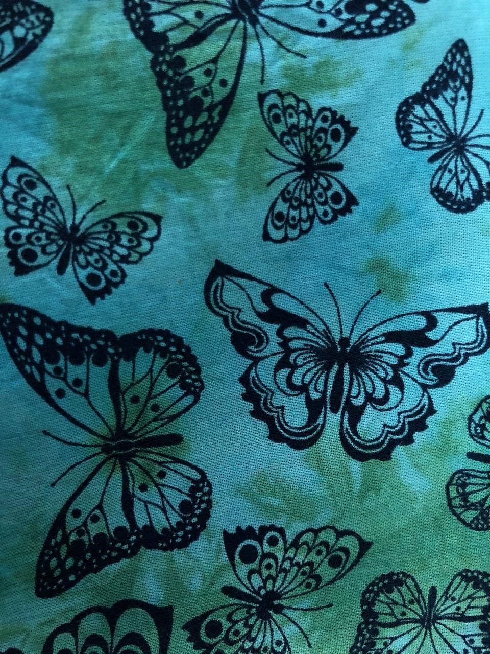 Tye Dye Cotton Butterfly Print Jumper/Overalls