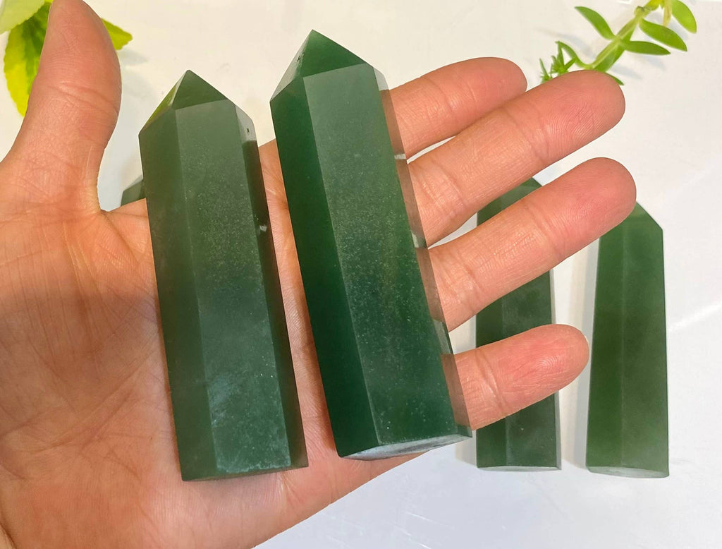 Natural Aventurine Obelisk Tower Point Crystal Healing