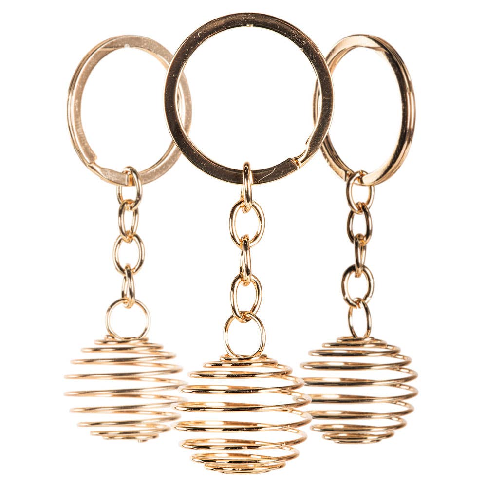 1 Inch Large Crystal Cage Keychains