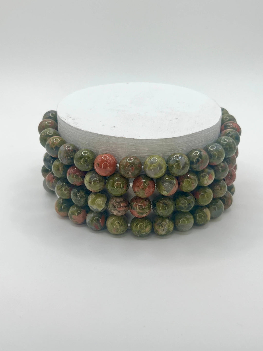 Unakite Crystal Bracelet - 8mm Bead