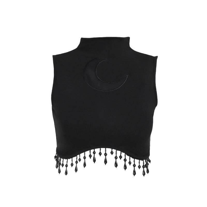Moon Graphic Sleeveless Top for Women – Trendy Casual Style