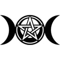 Wall Decal - Triple Moon w/ Pentacle (Each)