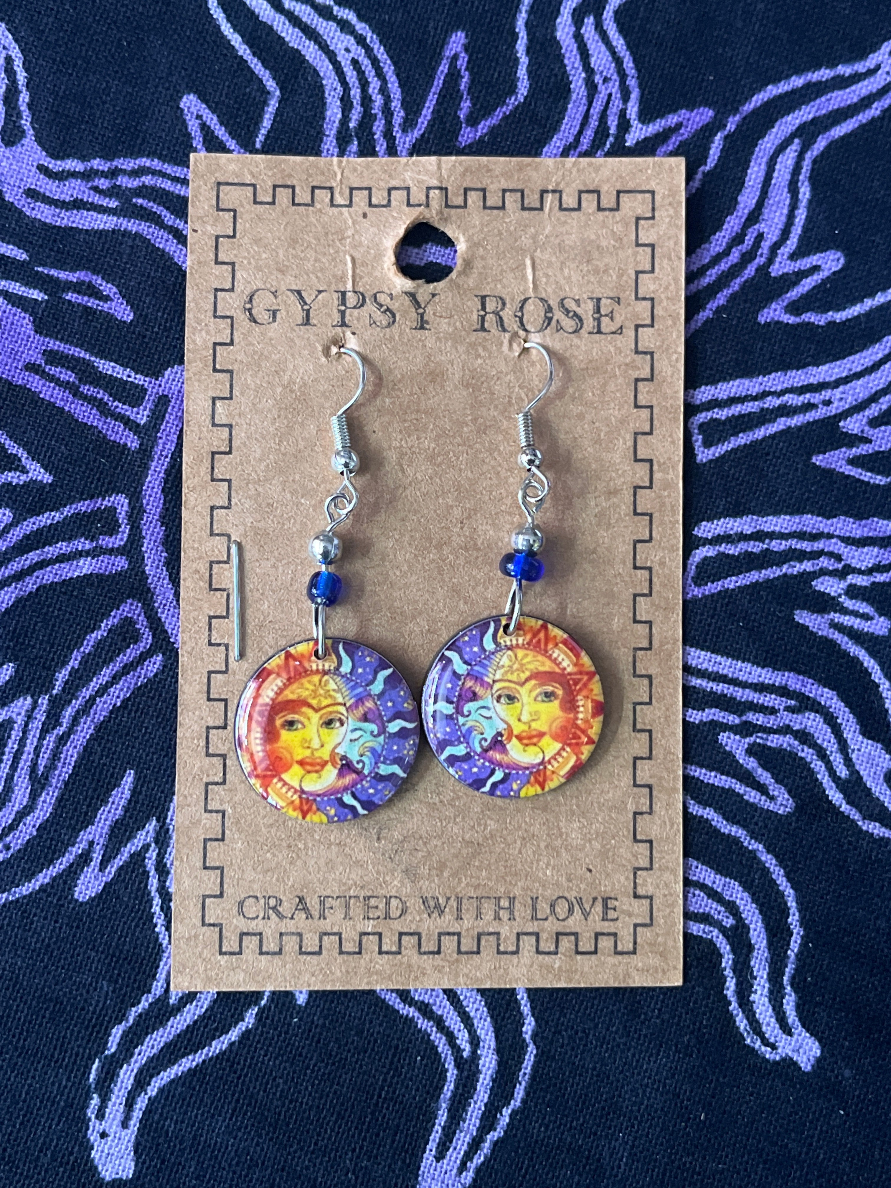 Sun and moon earrings