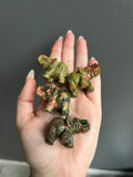 Unakite Crystal Elephant Carving