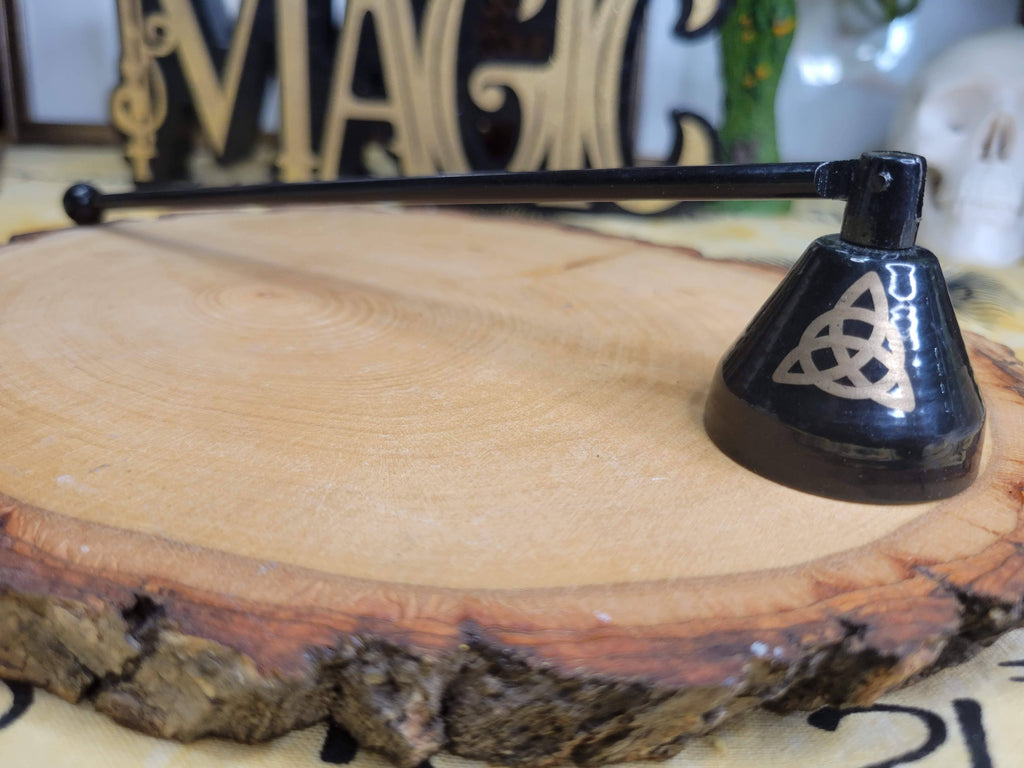 Handmade Iron Mini Snuffer ,Triple Moon Snuffer, Pentacle Sn