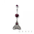 TRINITY DANGLE NAVEL RING
