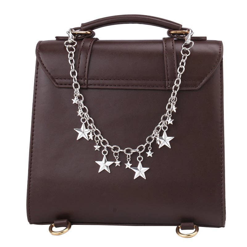 Trendy Crossbody Bag with Decorative Chains for Women