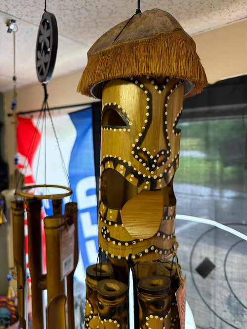 Bamboo Windchimes - Tiki Mask
