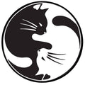 Yin Yang Cat Embroidered Patch