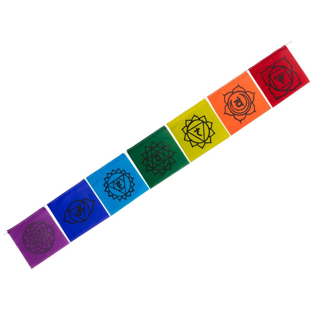 Tibetan Prayer Small Flags - 7 Chakras