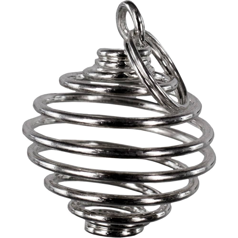 Small Tumbled Stone Cage Empty Nickel Plated (Pack of 6)