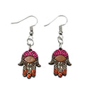 ASSORTED WOOD HAMSA EARRINGS