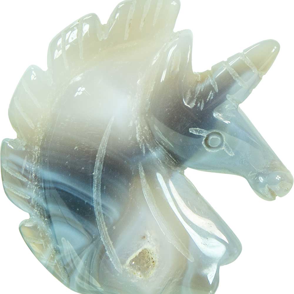 Druzy Agate Figurine - Unicorn