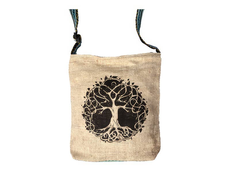 Tribal Tree Hemp and Cotton DJ Bag