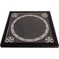 Glass Scrying Mirrors Pentacles w/ Black Tourmaline Chips (E