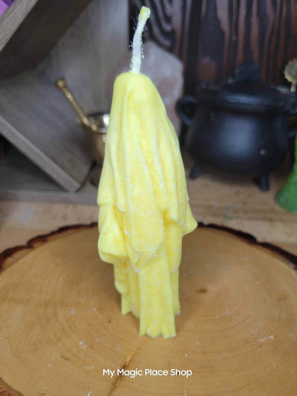 Ghost Handmade Candle , Palm wax Candle ,white Ghost candle