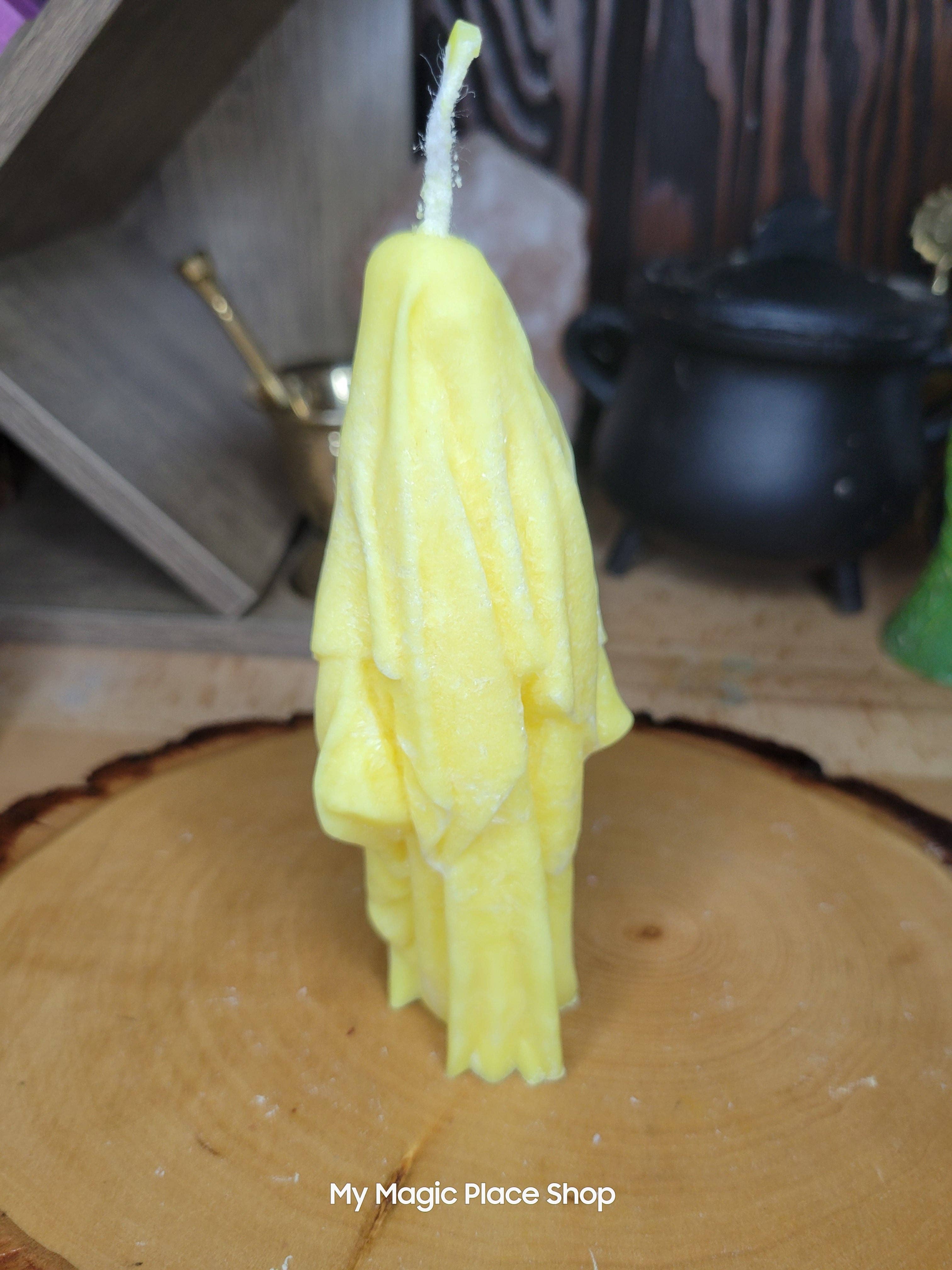 Ghost Handmade Candle , Palm wax Candle ,white Ghost candle