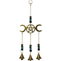 Brass Bell Chime - Triple Moon w/ Pentacle (Each)