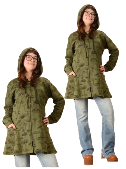 Cotton Mushroom Print Heavy Weight Jacket