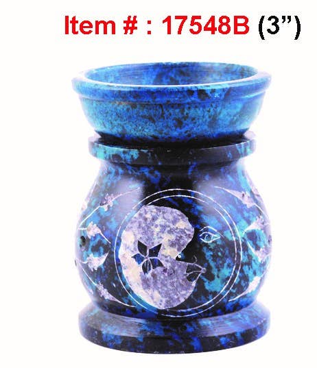 Stone Oil Burner (3 in.) - Blue Celestial