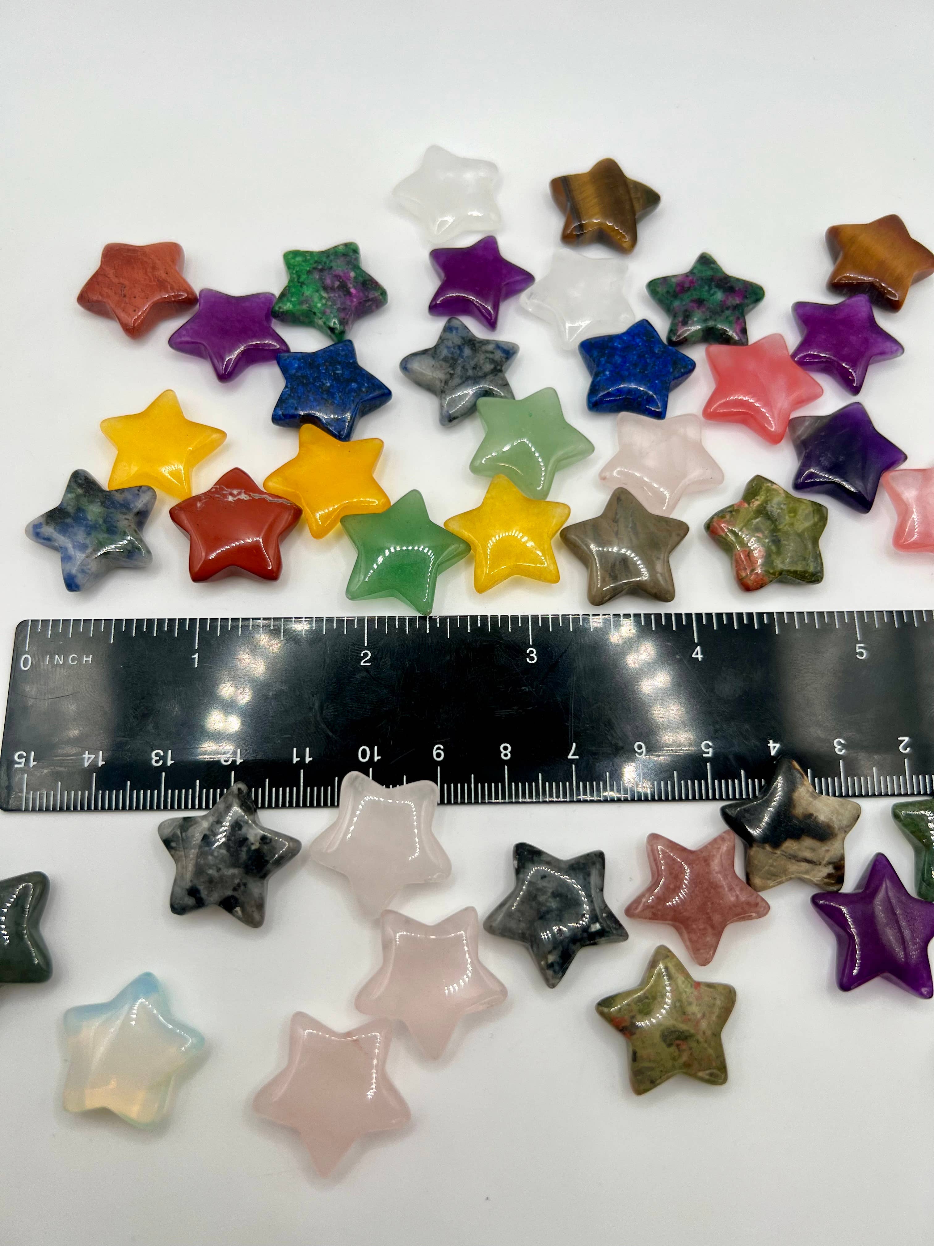 Assorted Crystal Star Carving - Mini Crystal Stars