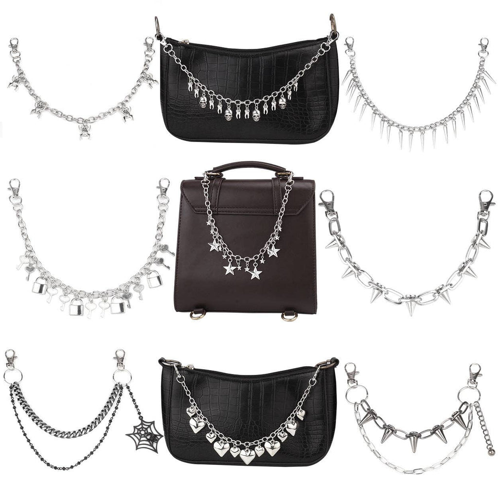 Trendy Crossbody Bag with Decorative Chains for Women