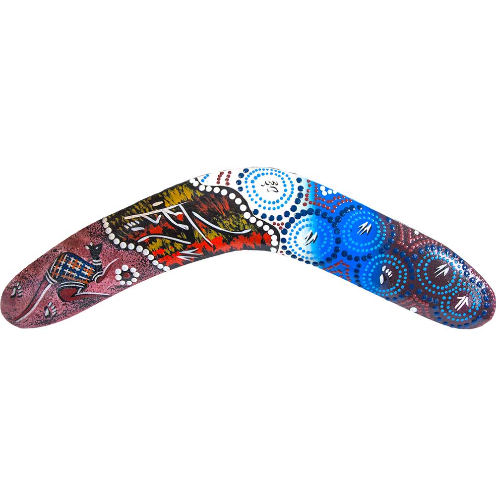 Boomerang Hand Painted Dot Design - Traditional