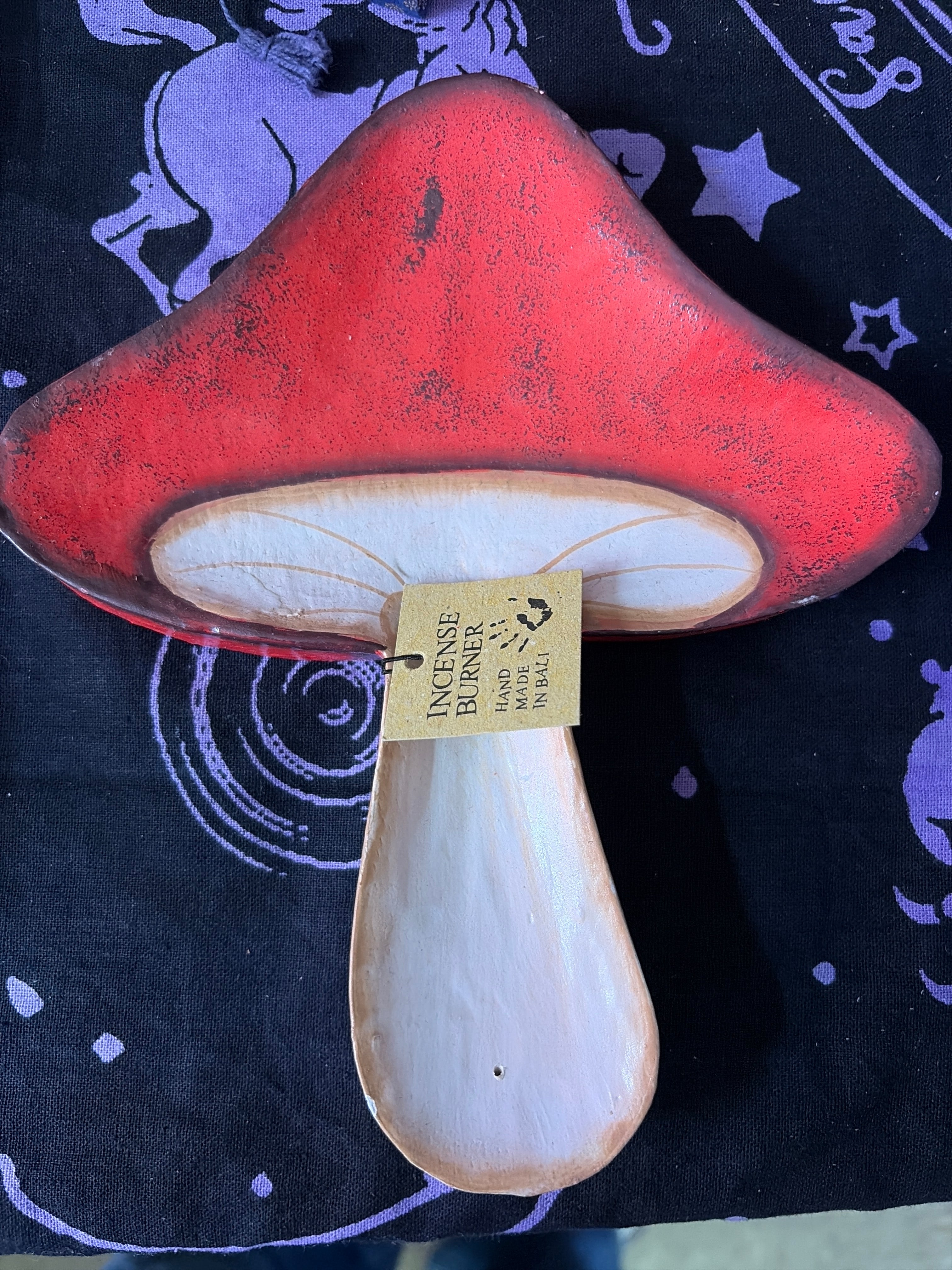 Mushroom incense holder