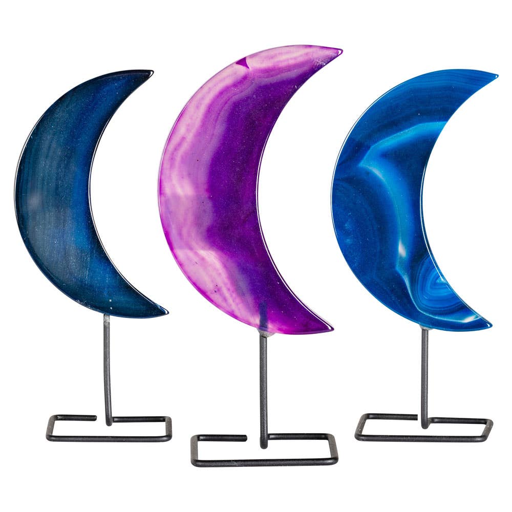 AGATE MOON ON STAND