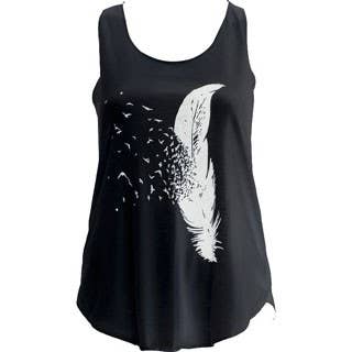 FEATHER WITH BIRDS TANK TOP