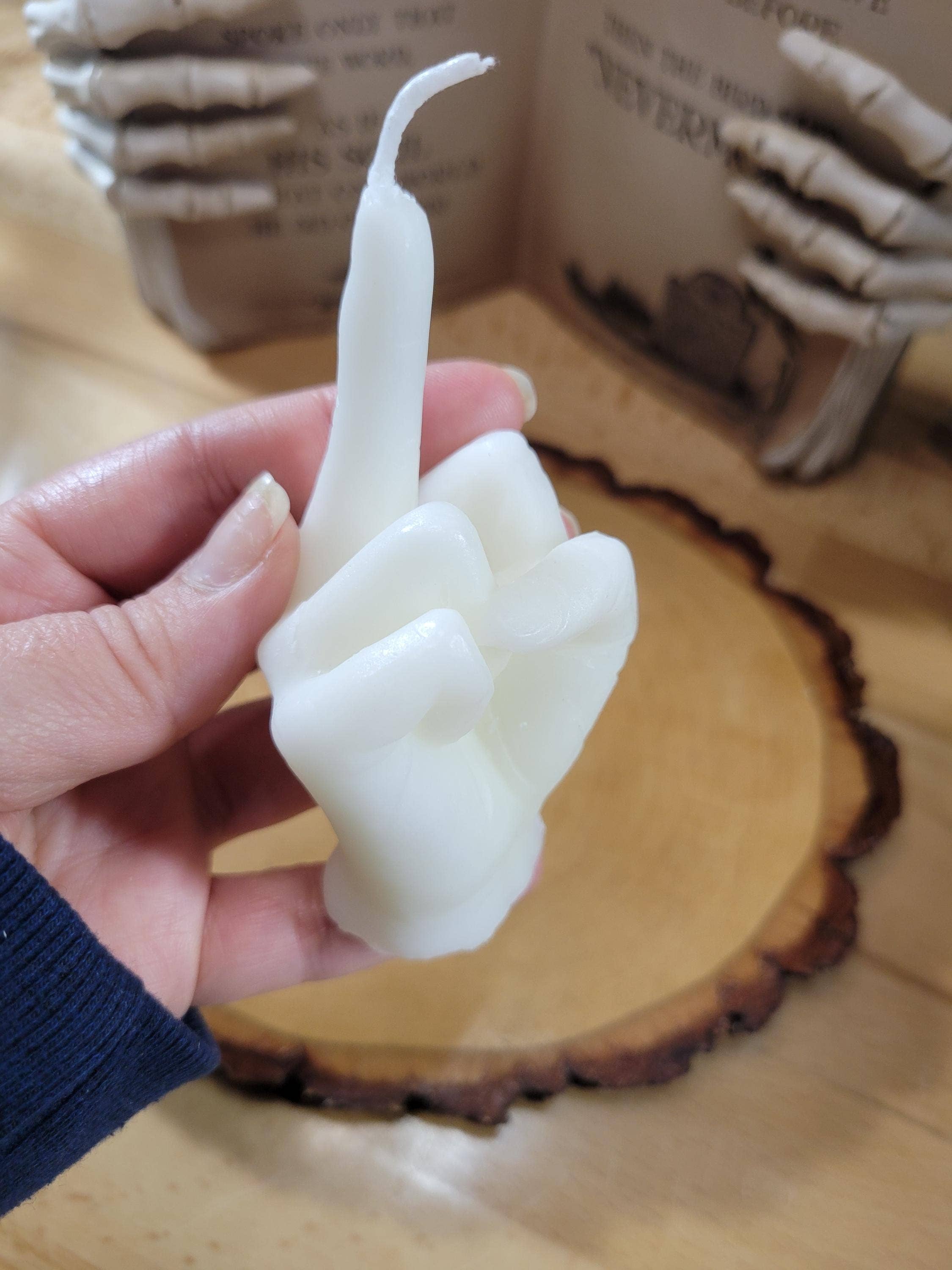 Middle Finger Candle - Unique Finger Shaped Candle for Gag Gift, Funny Home Decor, Novelty Party Candle, Bold Statement Candle