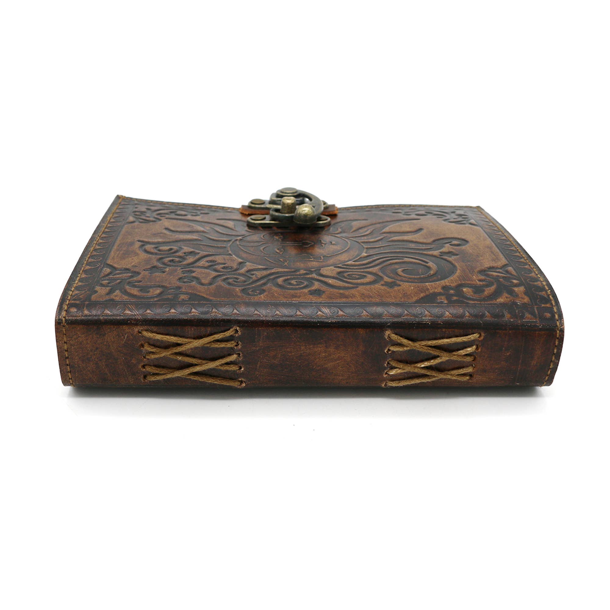 Embossed Celestial Blank Leather Journal (5 x 7 in.)