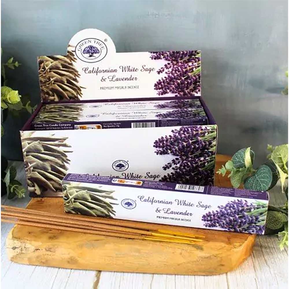 Green Tree Incense 15 gr - Californian White Sage & Lavender