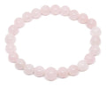 Large Size Rose Quartz Beaded Bracelet Wrist Mala 8mm