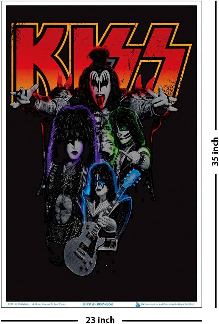 Kiss Neon Blacklight Poster - 23" x 35"