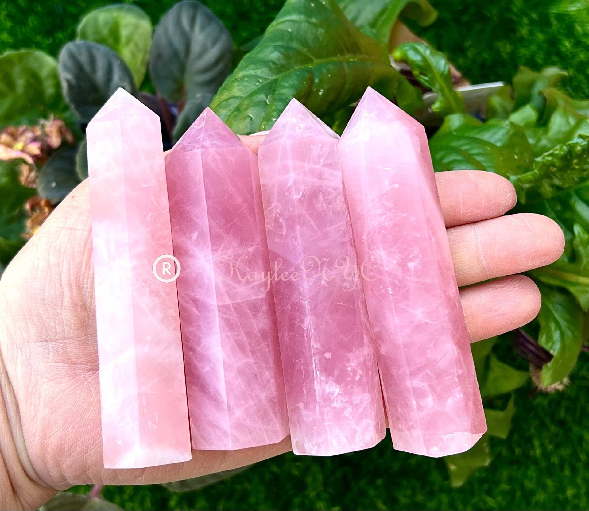 Wholesale Lot 1 lb Natural Rose Quartz Tower Obelisk Point W