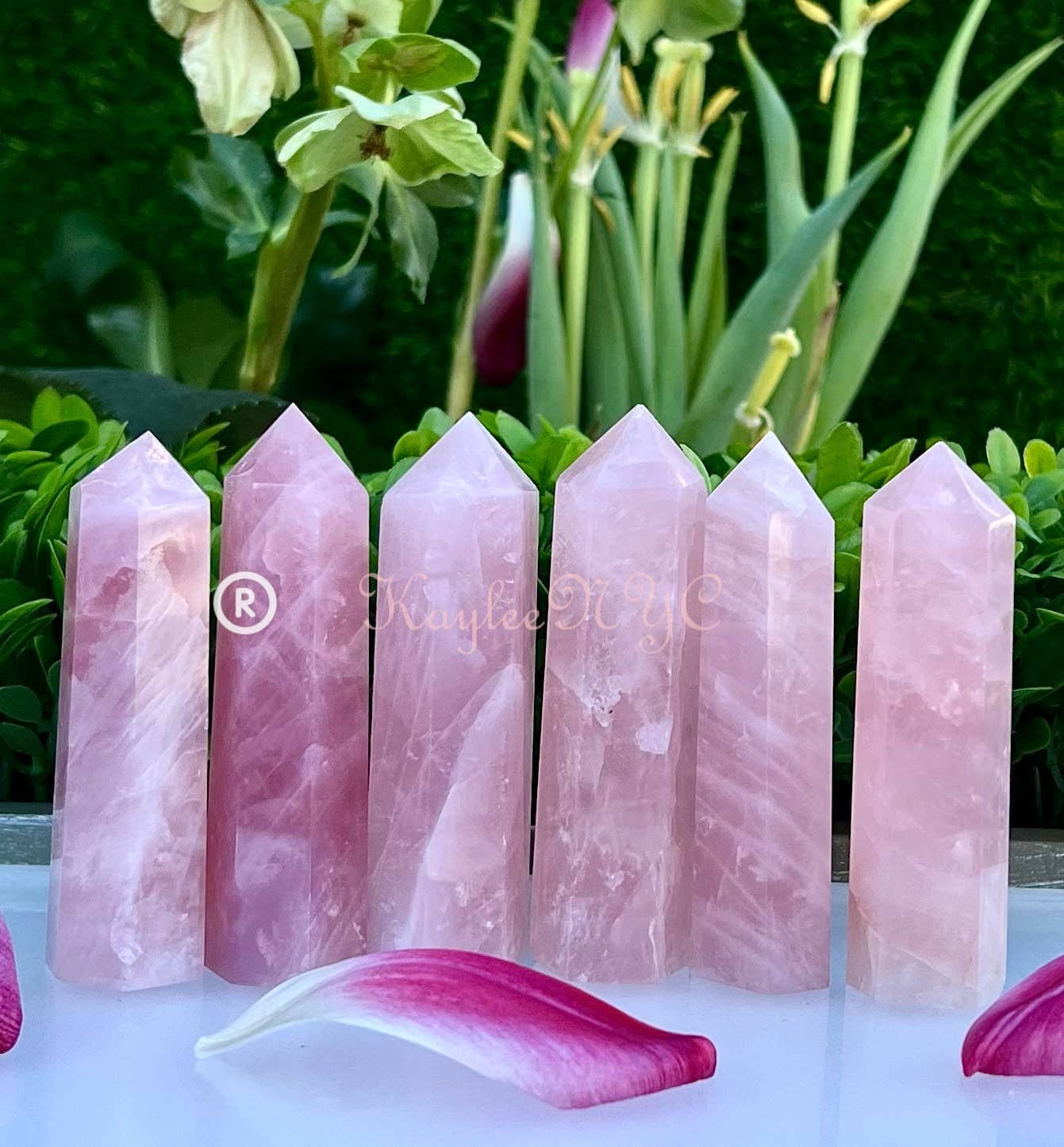 Wholesale Lot 1 lb Natural Rose Quartz Tower Obelisk Point W