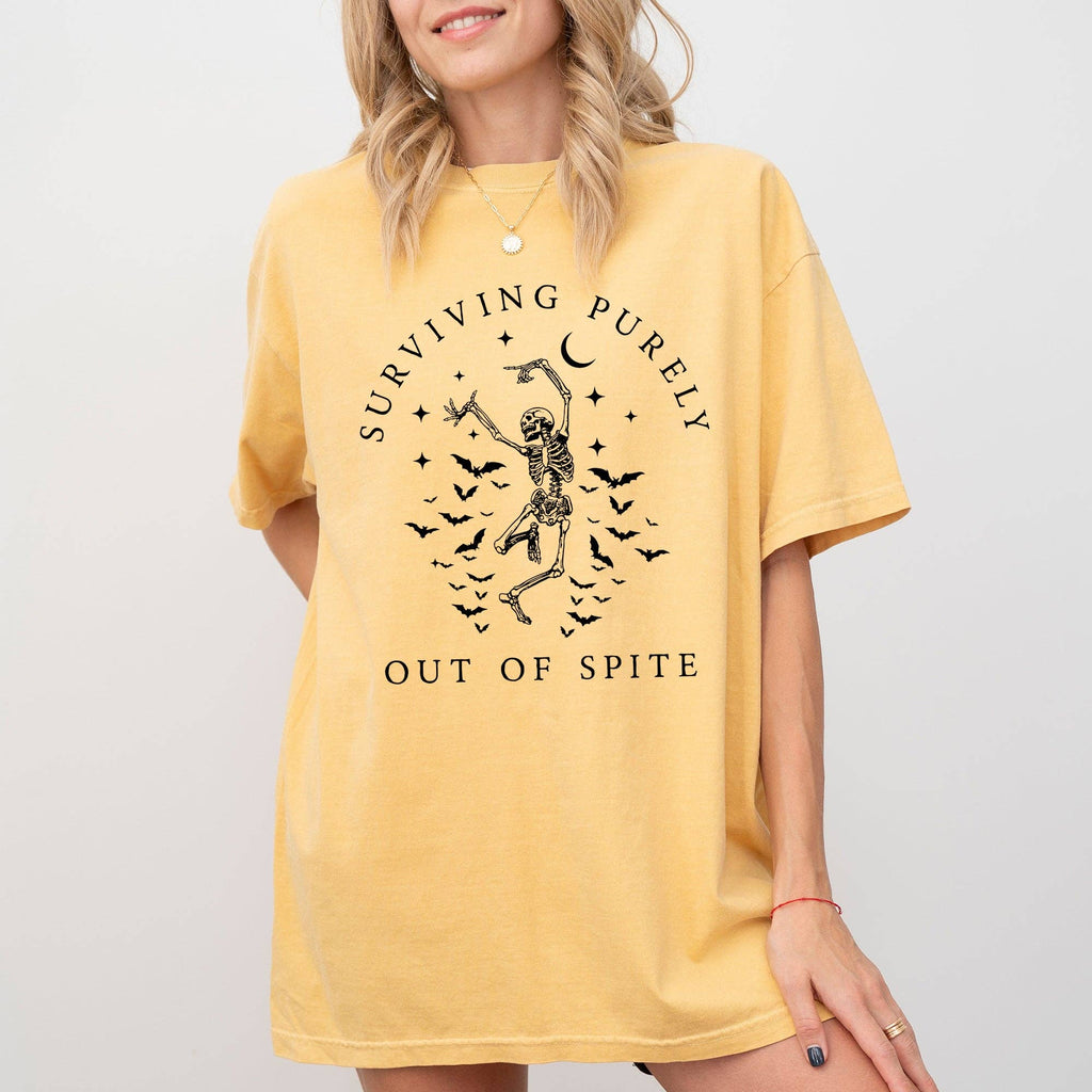 Surviving Purely Out of Spite, Skeleton Bats Halloween Shirt