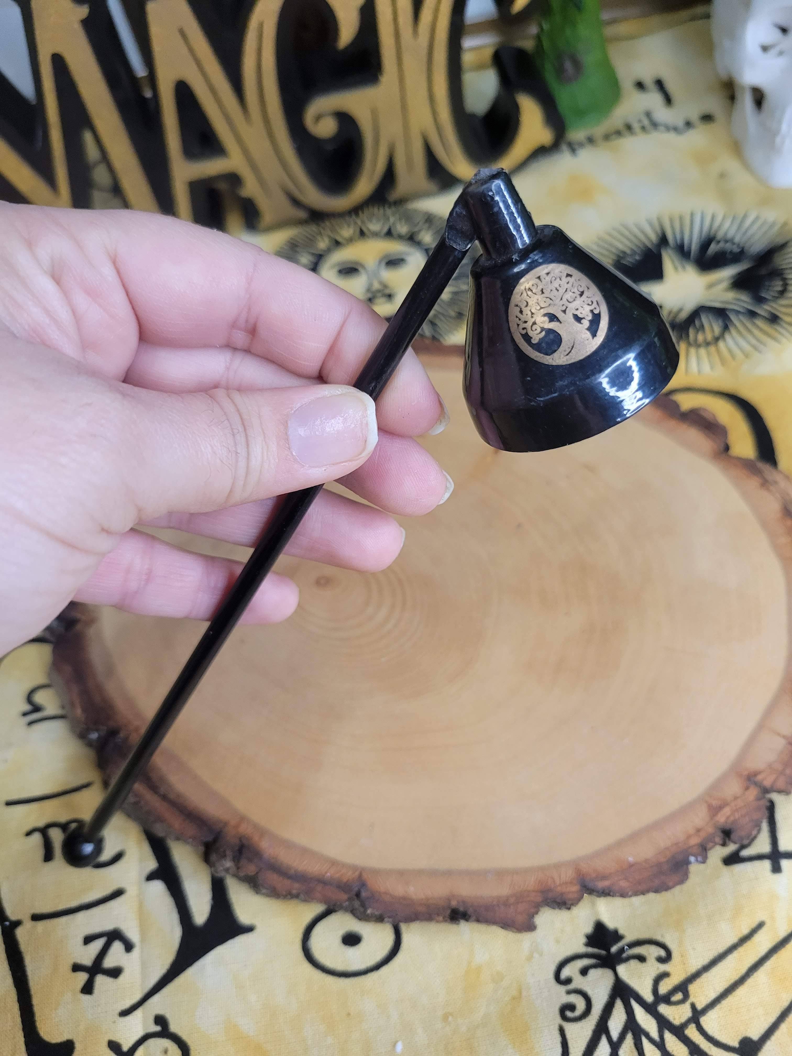 Handmade Iron Mini Snuffer ,Triple Moon Snuffer, Pentacle Sn