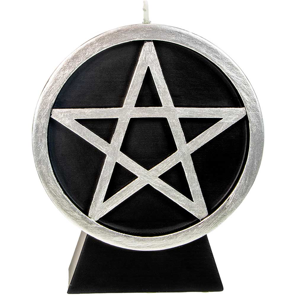 Intention Candle - Pentacle Black & Silver