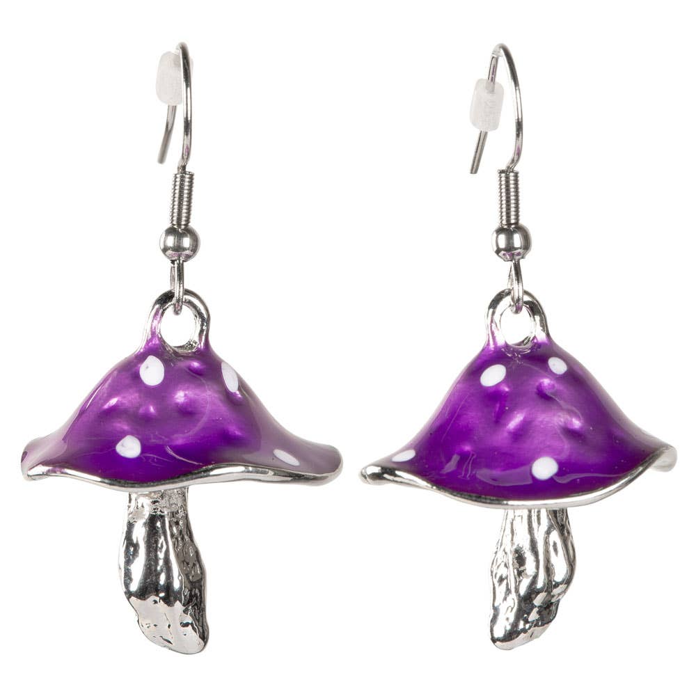 SILVER MUSHROOM EARRINGS