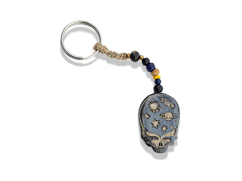 Steal The Night Away Grateful Dead Hand Carved Bone Keychain
